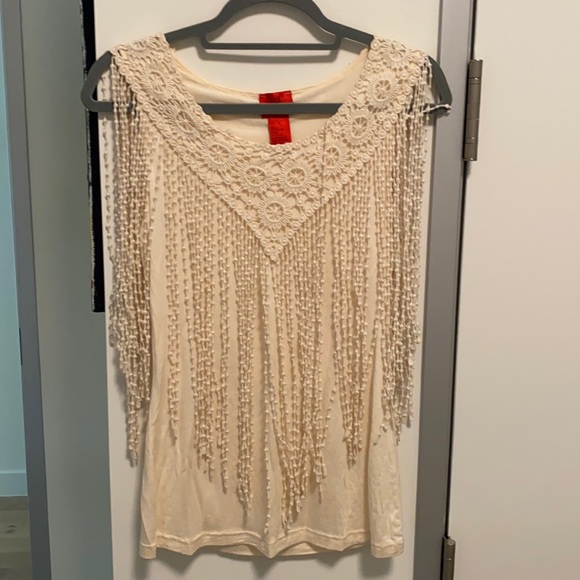 V Cristina Crochet Fringe Top - Picture 1 of 3